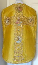 Gold Antique Roman High Mass Set of Vestments 8481